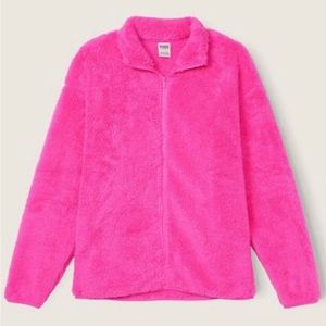 Victoria Secret|Pink Teddy Full Zip Jacket 2XL